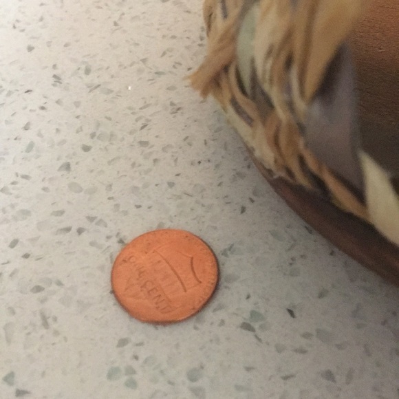 Italian Shoemaker Woven metallic wedge sandals slides - Picture 8 of 10